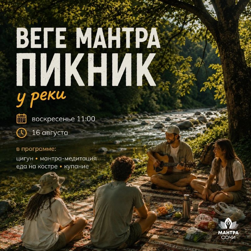 Афиша: Веге-мантра-пикник у реки